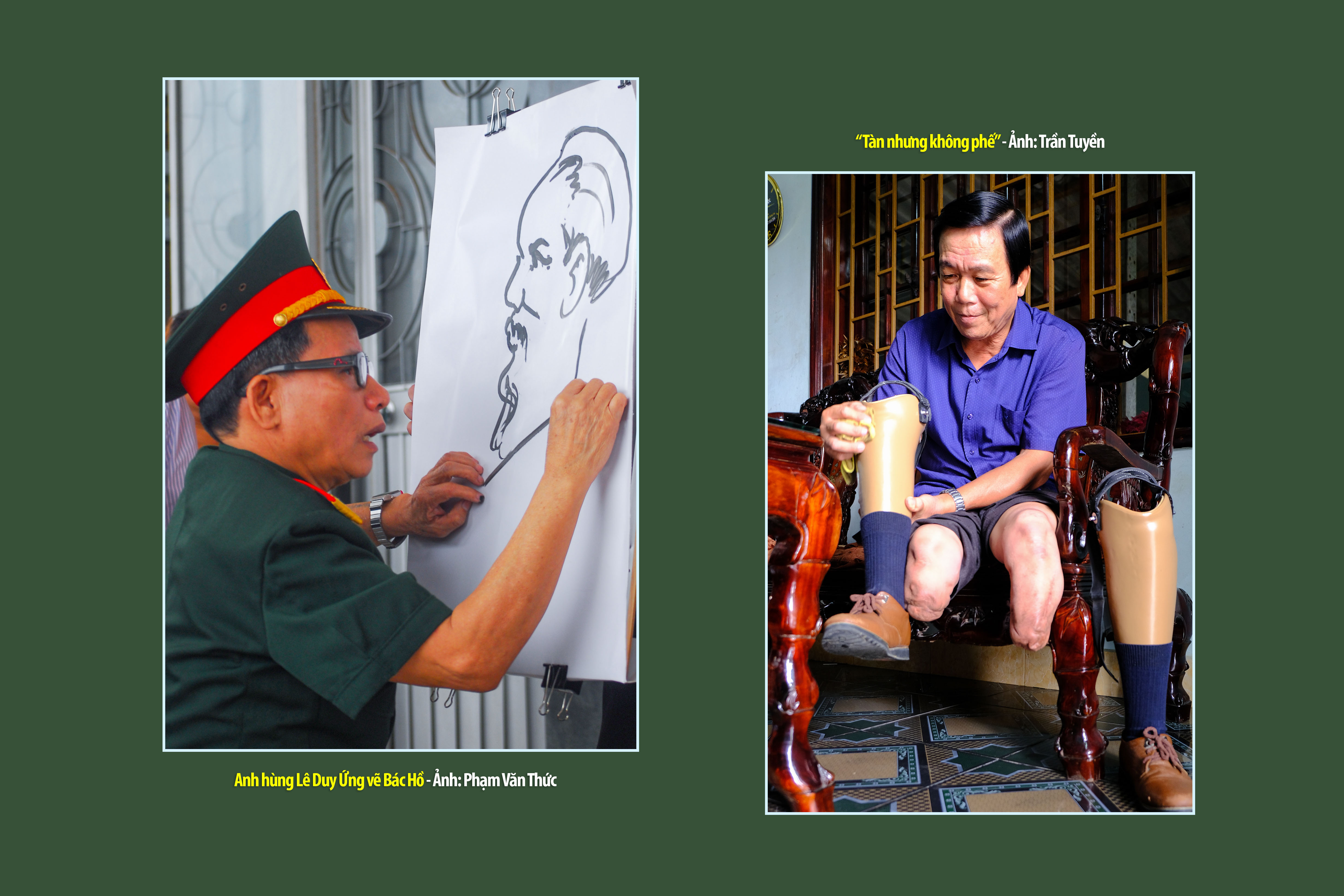Anh hùng Lê Duy ứng vẽ Bác Hồ; "Tàn nhưng không phế"