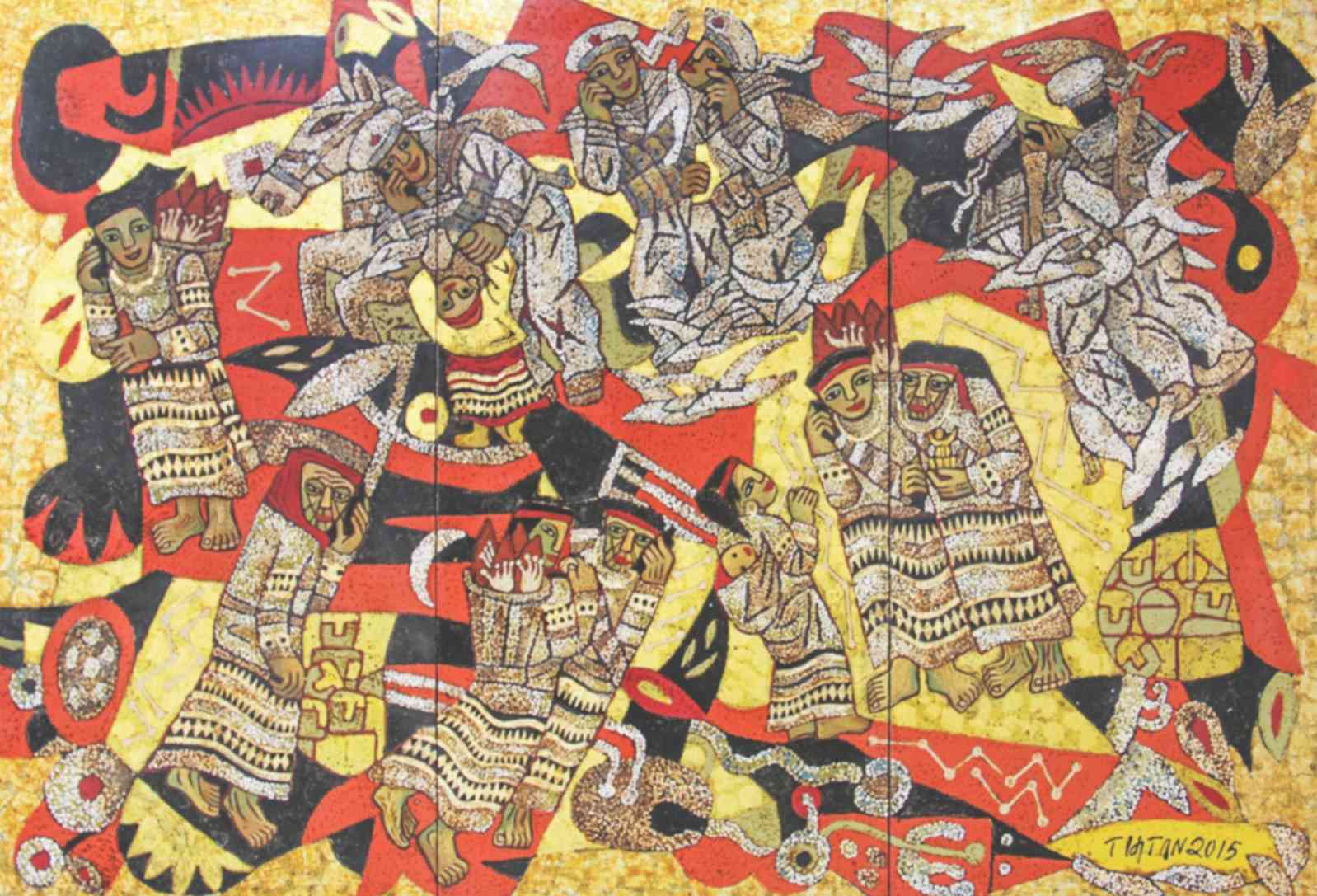 Nối rừng và biển - Tranh sơn mài: TRỊNH HOÀNG TÂN