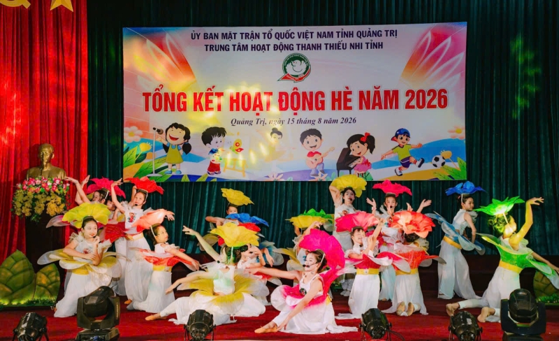 Trung tâm Hoạt động Thanh thiếu nhi tỉnh tổ chức chương trình tổng kết hoạt động hè năm 2026